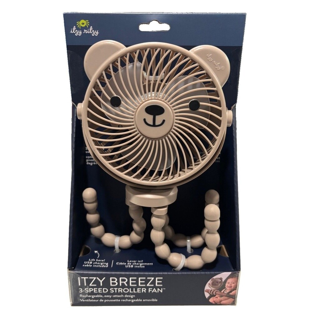 Itzy Ritzy Itzy Breeze 3-Speed Stroller Fan with Rechargeable Battery NIB